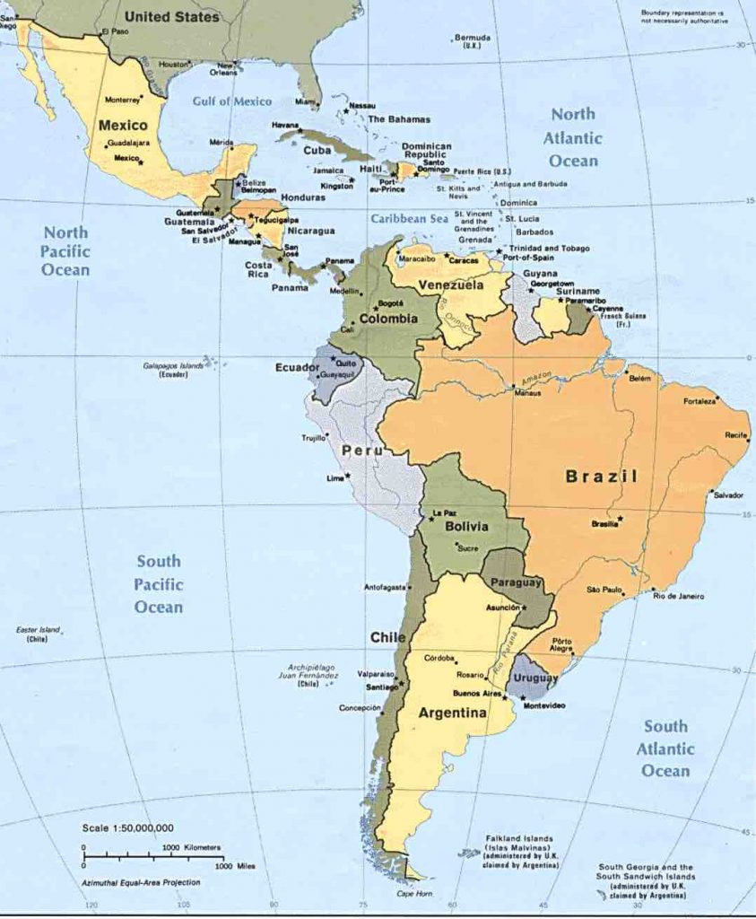 Mapa de latinoamérica
